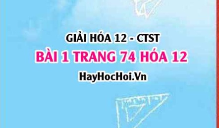 Giải bài 1 trang 74 Hóa 12 Chân trời sáng tạo SGK